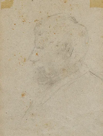 Bust of a Man (Drawing) Paul Gauguin